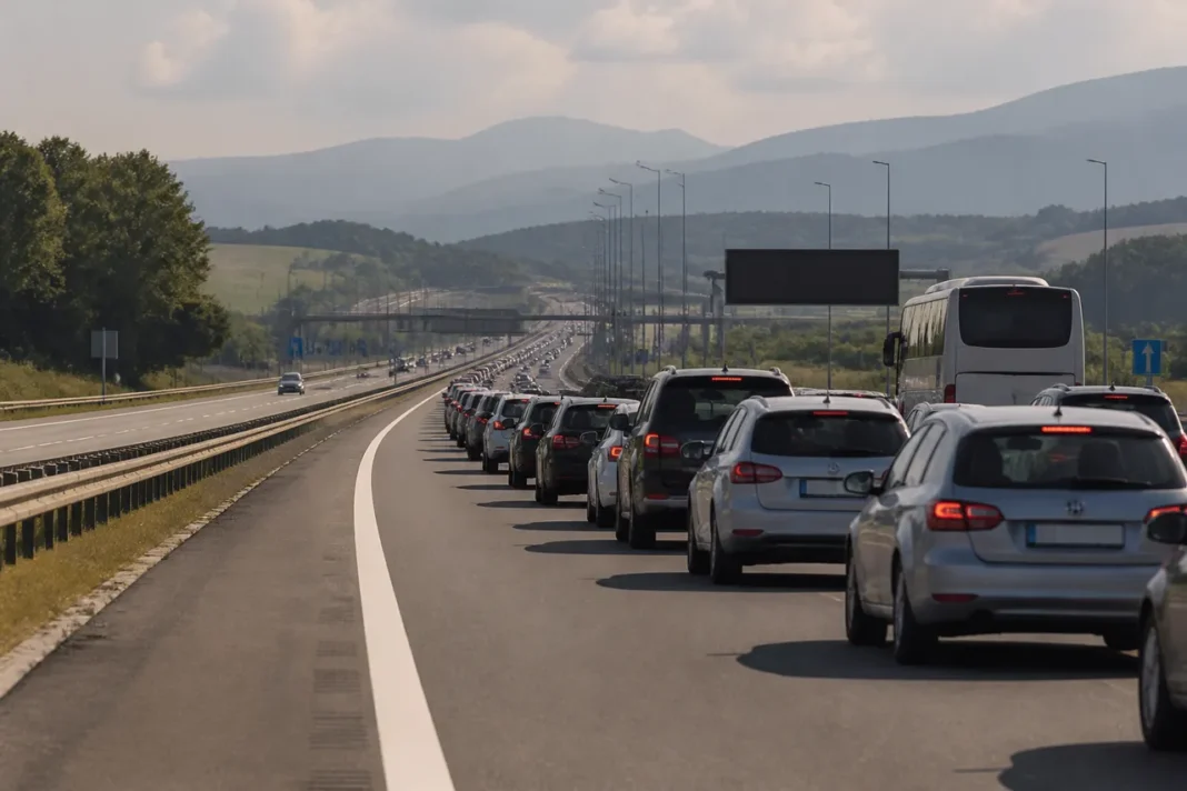 Trafic intens după weekendul de Sfânta Maria pe DN1, A2, DN39 și DN7
